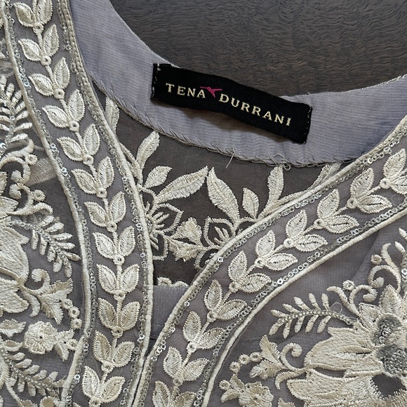 Tena Durrani Elegant Embroidered Sheer suit - Picture 9 of 12